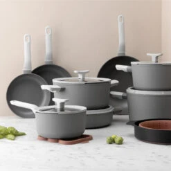 Berghoff Leo Kookpan Met Deksel Shadow 24 Cm -Goedkope Keukengerei Winkel 101 0168 5 1 1