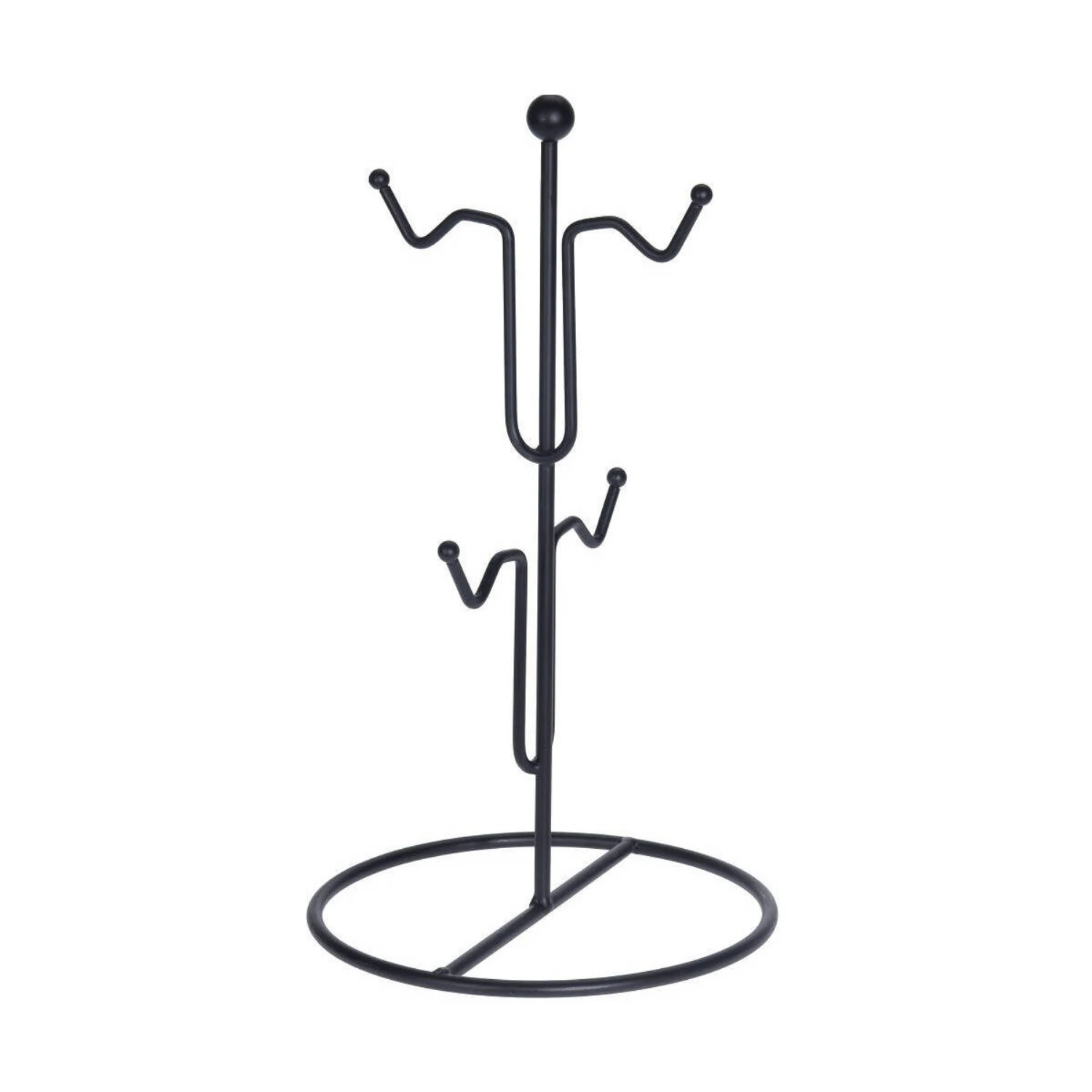 Excellent Houseware 4 Bekers In Metalen Rekje 4 Excellent Houseware 4 Bekers In Metalen Rekje - Afbeelding 2