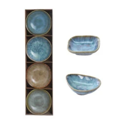 Excellent Houseware Snackschaaltjes Rustiek 4 Stuks 3 Assorti -Goedkope Keukengerei Winkel 101 2485 1 2