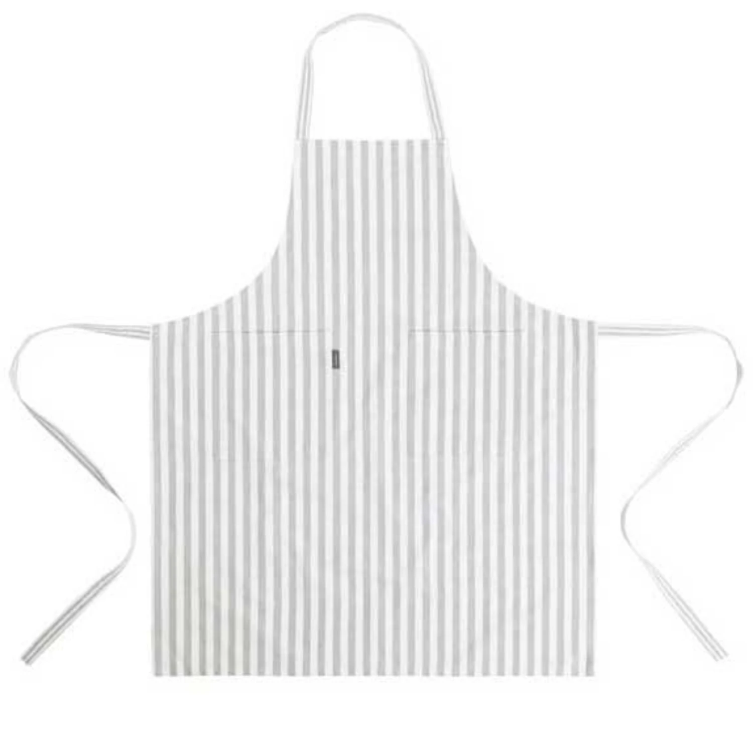 Linen & More Schort Streep Lichtgrijs 3 Linen & More Schort Streep Lichtgrijs