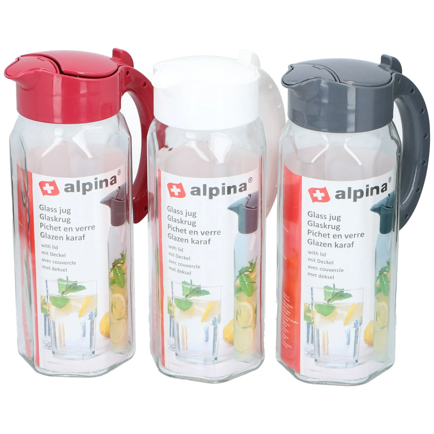 Alpina Karaf 1,5L Glas 3 Assorti 3 Alpina Karaf 1,5L Glas 3 Assorti