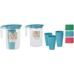 Excellent Houseware Schenkkan Met 4 Glazen 3 Assorti 9 Excellent Houseware Schenkkan Met 4 Glazen 3 Assorti -Goedkope Keukengerei Winkel 101 6990 4 1