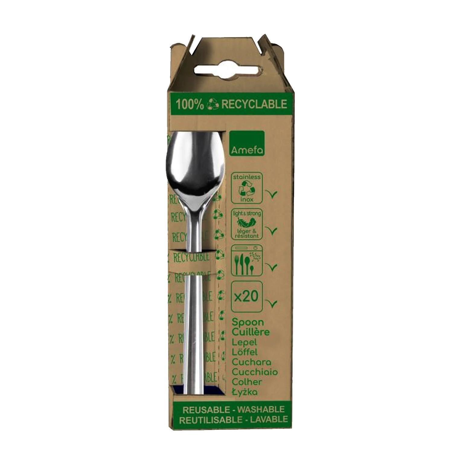 Amefa Leaves Wegwerp Tafellepels 20 Stuks 3 Amefa Leaves Wegwerp Tafellepels 20 Stuks