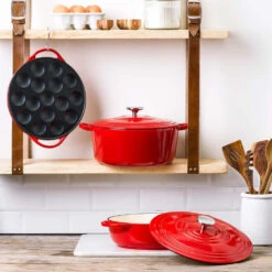 BK Bourgogne Braadpan Ø28 Cm Chili Red -Goedkope Keukengerei Winkel 102 4571 3 1 1