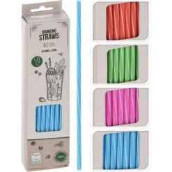 Rietjes Plastic 50 Stuks Assorti Kleur -Goedkope Keukengerei Winkel 102 4890 1