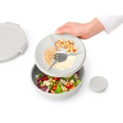 Brabantia Make En Take Salade Lunchkom 1,3 Liter Lichtgrijs -Goedkope Keukengerei Winkel 102 6368 4 1