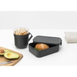 Brabantia Make En Take Lunchset 2 Delig Dark Grey -Goedkope Keukengerei Winkel 102 6665 4 1 1