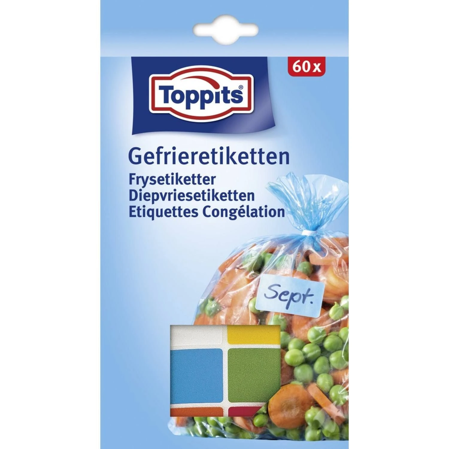 Toppits Diepvriesetiketten 60 Stuks 3 Toppits Diepvriesetiketten 60 Stuks