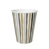Bekers Stripes Black & Gold 24 Cl 10 Stuks